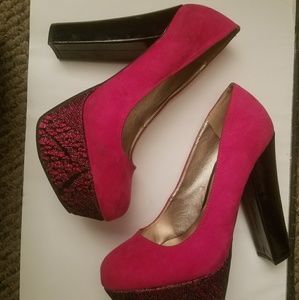 COPY - Shoes, platforms, heels, women, pink, blac…